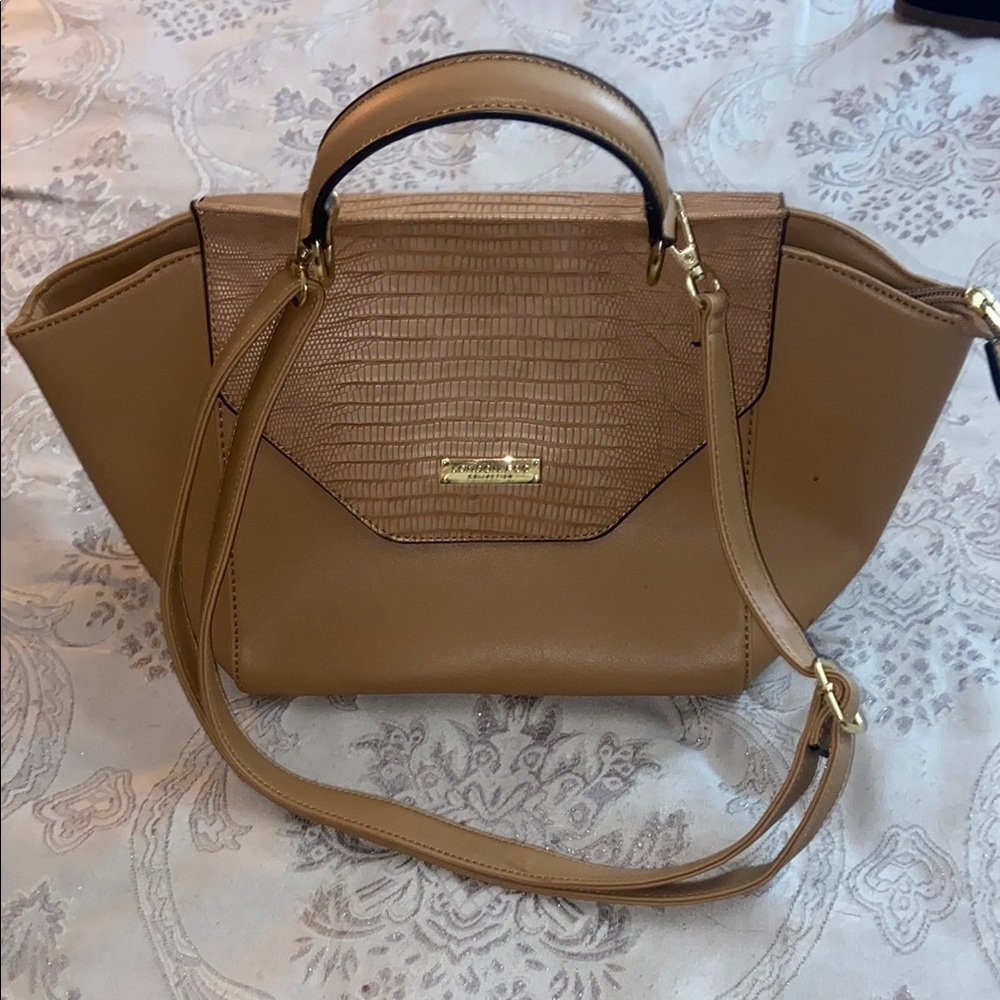 London Fog Tan Satchel Bag